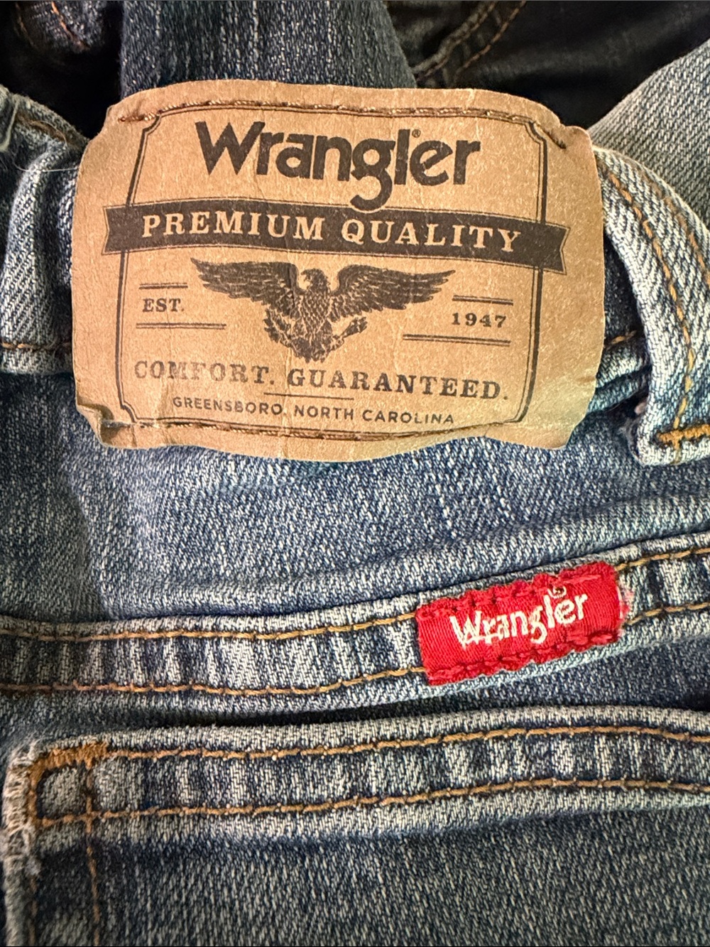 LOT WRANGLER Classic Boot Cut Boys Jeans Lot Adjustable Waistband Size 5 Regular - Picture 3 of 8